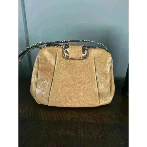 Sharif Vintage Leather Purse Shoulder/Crossbody Western Camel Tan Snakeskin USA‎ - Picture 4 of 14
